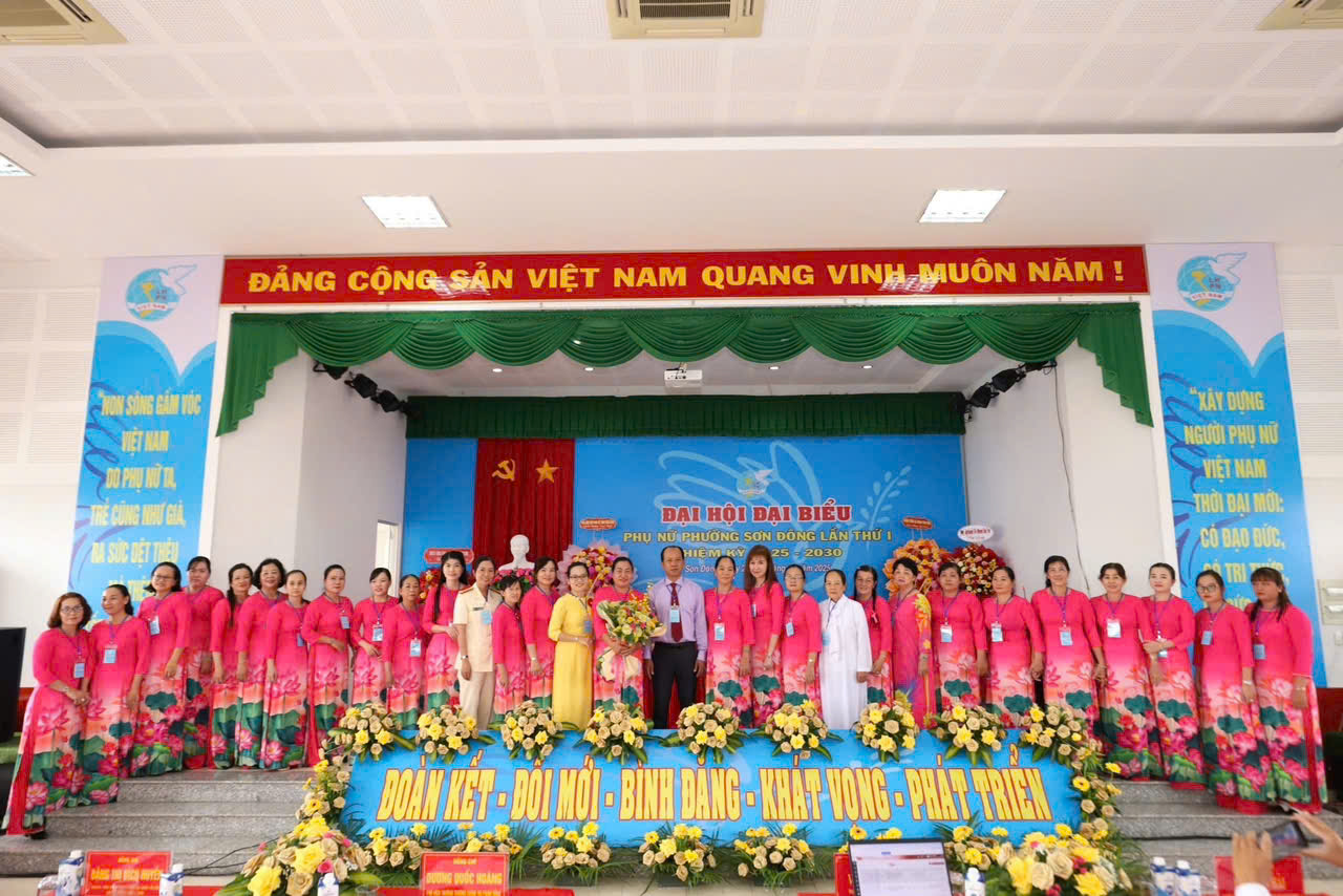  Tổ chức thành công Đại hội đại biểu Hội liên hiệp Phụ nữ phường Sơn Đông, tỉnh Vĩnh Long lấn thứ I, nhiệm kỳ 2025-2030