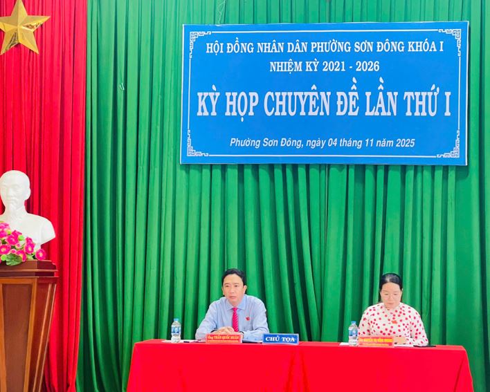 Hội đồng nhân dân phường Sơn Đông tổ chức kỳ họp Chuyên đề lần thứ I