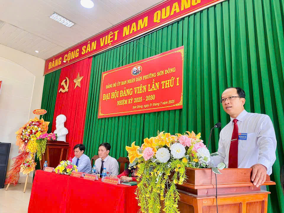 Đảng bộ Ủy ban nhân dân phường Sơn Đông tổ chức thành công Đại hội lần thứ I, nhiệm kỳ 2025 - 2030